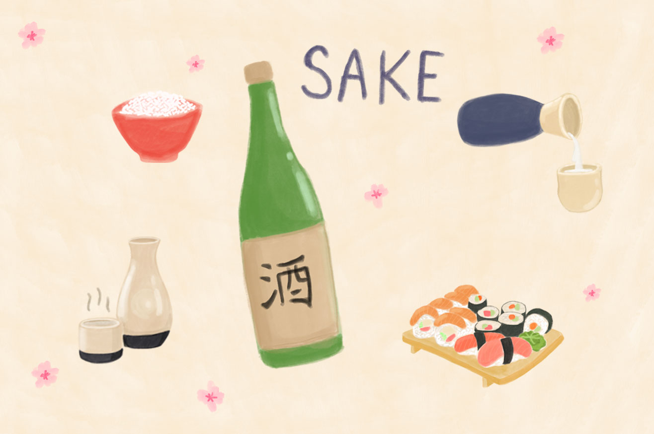 Illustrated image of Sake
