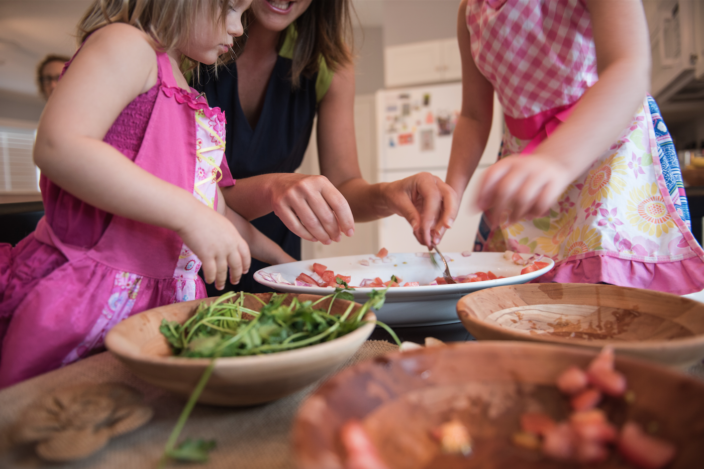 Kids in the kitchen teaching them to cook at home in Northeast Florida 