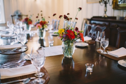 table setting at greyfield inn