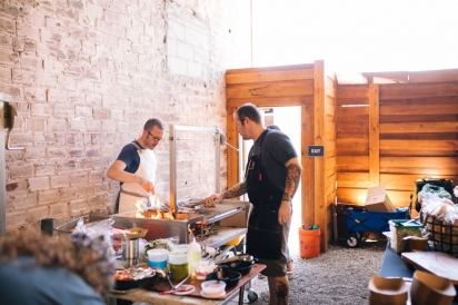 chefs cooking at urban asado