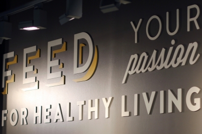 Feed Your Passion for Healthy Living sign at Native Sun