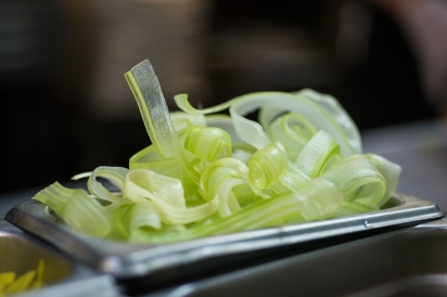 celery slivers for garnish
