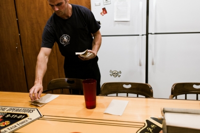 Firefighters Share Cooking and Cleaning Tasks