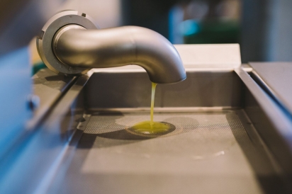 olive oil in spigot
