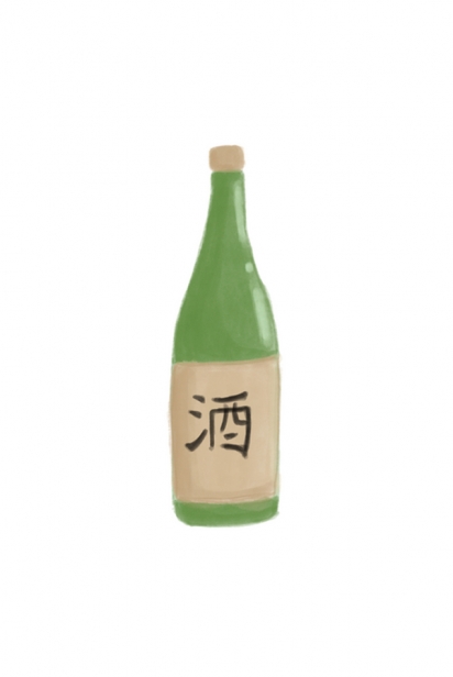 illustration of sake bottle