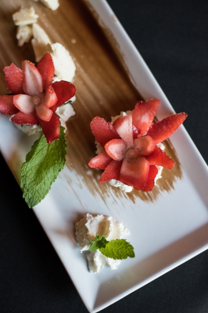 Strawberry Dessert at La Cocina International in st. augustine beach, florida
