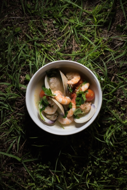 Cedar key clams and mayport shrimp at Farmers Table