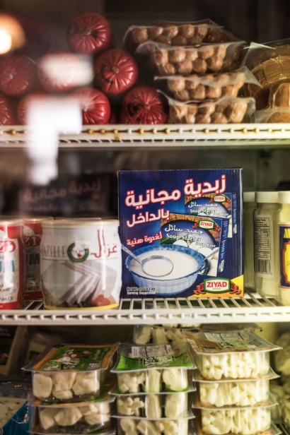 refrigerated middle eastern foods at a kourosh middle eastern market in jacksonville florida