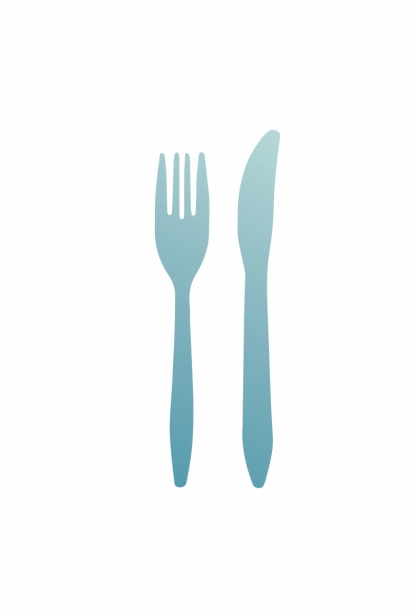 plastic fork and knife graphic