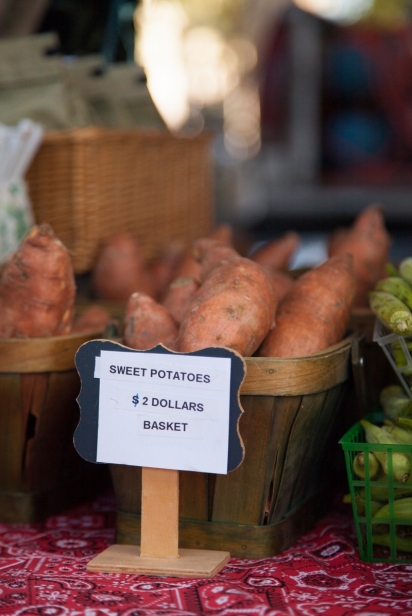 Sweet Potatoes at farmers Market Jacksonville
