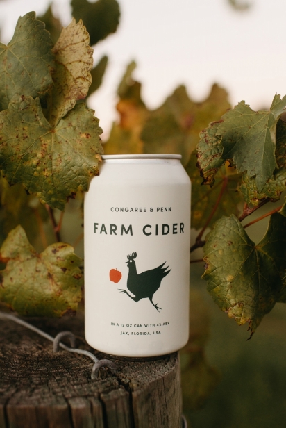Can of Congaree and Penn Farm Cider in Jacksonville