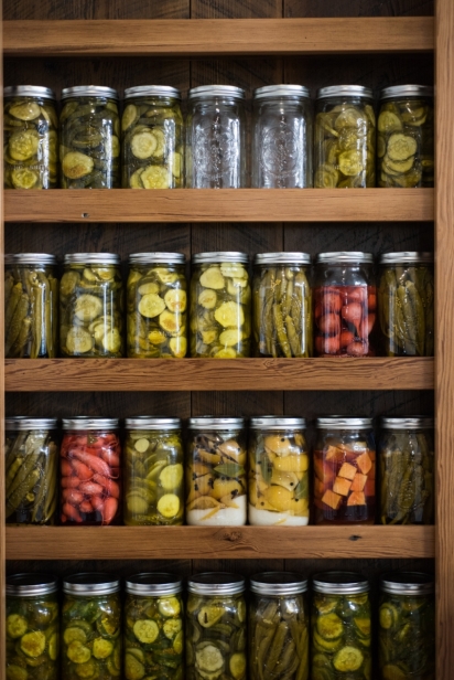 pickled vegetables at preserved restaurant