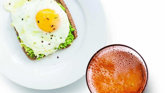 Beer and egg toast