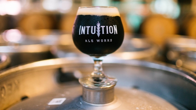 Intuition Ale Works beer in glass