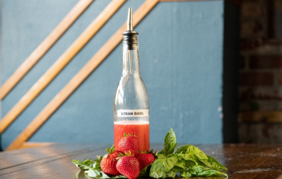 strawberry basil simple syrup