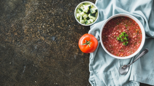 Gazpacho with tomatoes