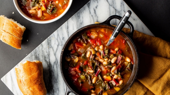 chard and bean soup