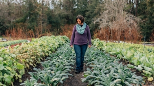 On the farm with co-owner of Juicy Roots Farm in Jacksonville