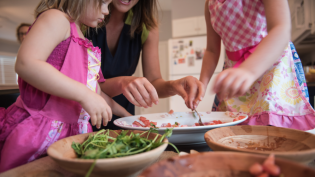 Kids in the kitchen teaching them to cook at home in Northeast Florida 