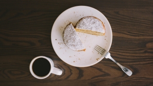 Stack cake and coffee