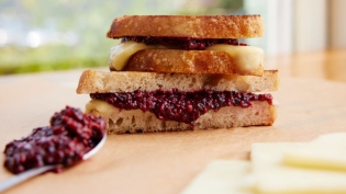 blackberry chia jam grilled cheese