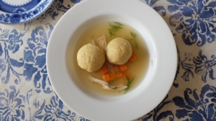 Matzo Ball Soup with Double Chicken Stock