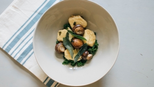 ricotta gnudi with chanterelles and sage